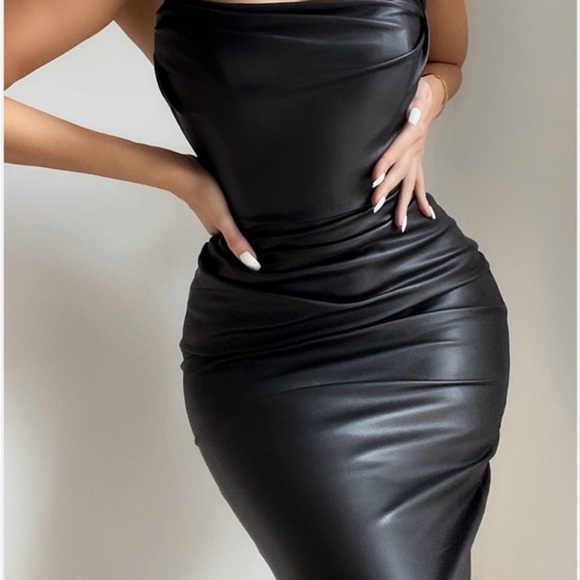 House of CB "Luanne" black vegan leather dress - Picture 8 of 8